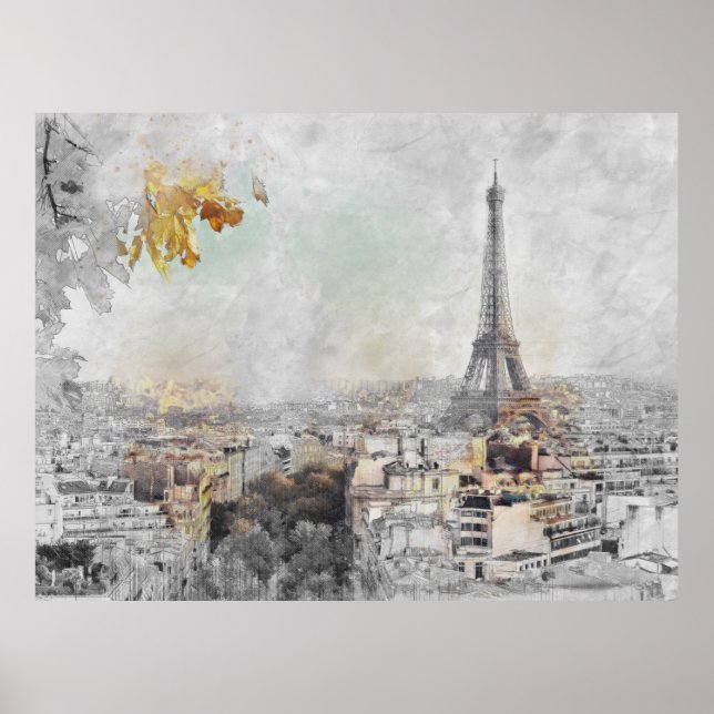 Eiffel Tower. Paris, France  Poster (Front)