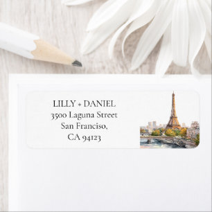 Eiffel Tower Paris France Return Address
