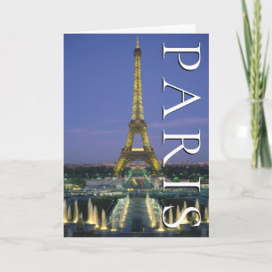Eiffel Tower   Paris, France   Thank You Card
