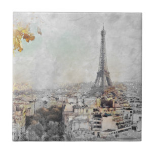 Eiffel Tower. Paris, France  Tile