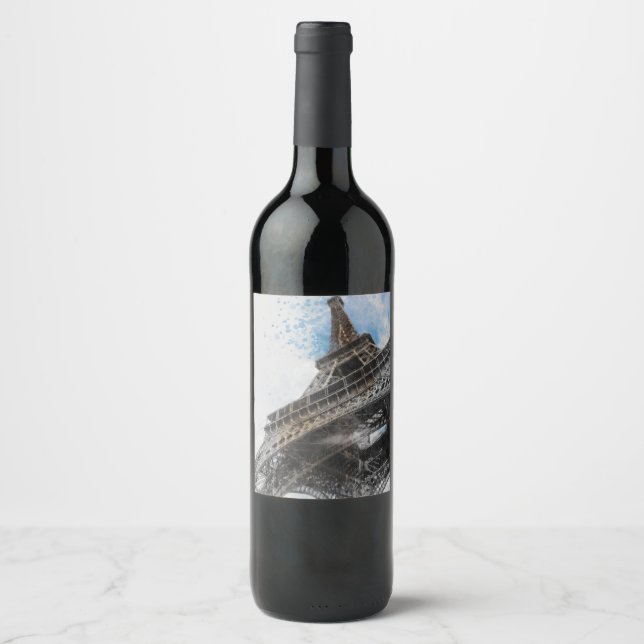 Eiffel Tower, Paris, France  Wine Label (Front)
