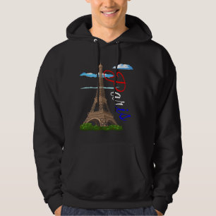 Eiffel Tower Paris French Flag Hoodie