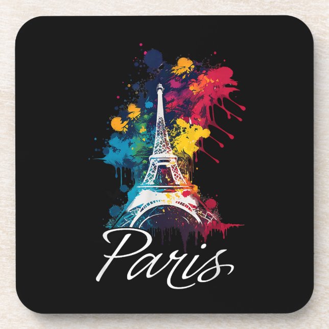 Eiffel Tower Paris Girls Travel Holiday France Sou Coaster (Front)