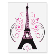 Eiffel Tower Paris Gradient Swirl Design