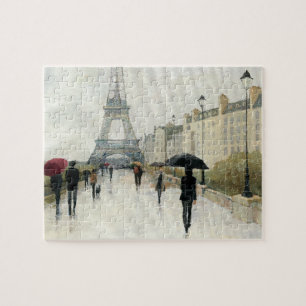 Eiffel Tower   Paris In The Rain Jigsaw Puzzle