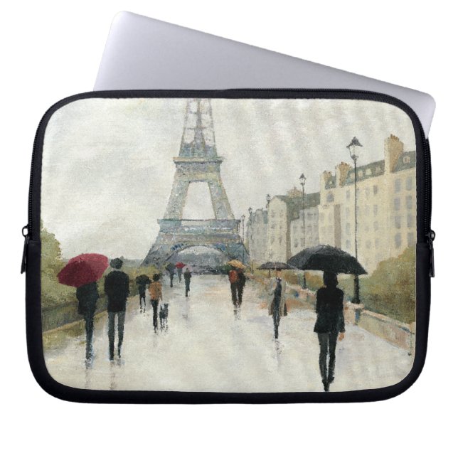 Eiffel Tower | Paris In The Rain Laptop Sleeve (Front)