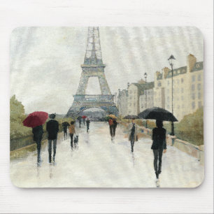 Eiffel Tower   Paris In The Rain Mouse Mat