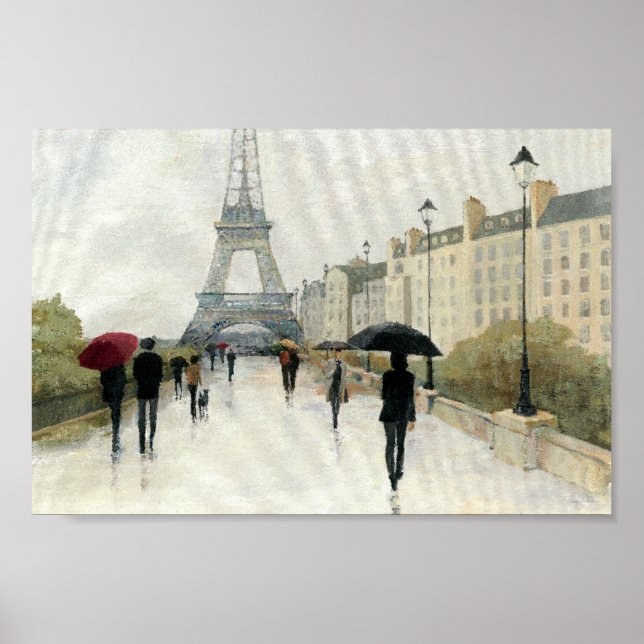 Eiffel Tower | Paris In The Rain Poster (Front)