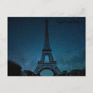 Eiffel Tower, Paris Night Sky Postcard