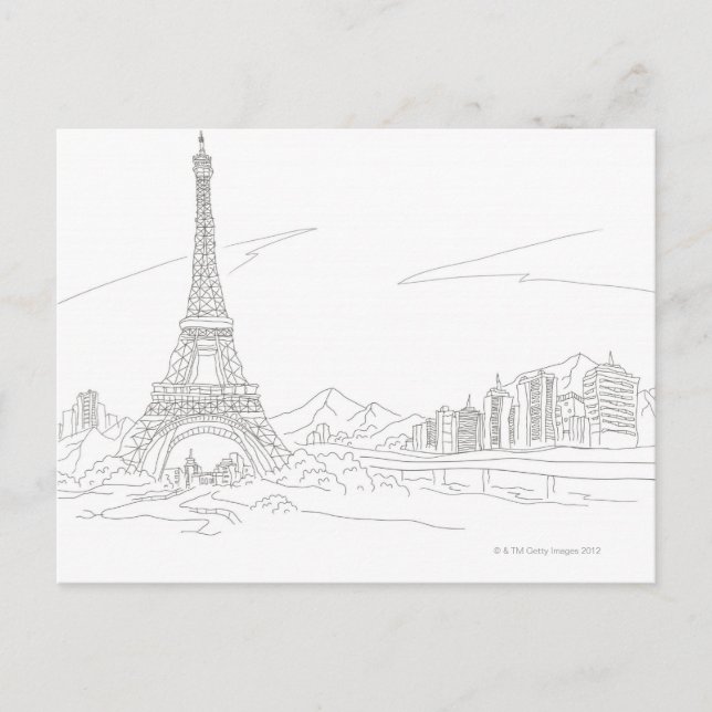 Eiffel Tower, Paris Postcard (Front)