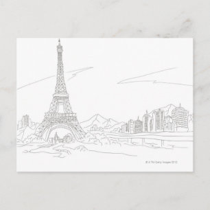 Eiffel Tower, Paris Postcard