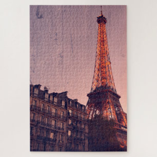 Eiffel Tower -Paris Retro Style - 20x30 - 1014 pcs Jigsaw Puzzle