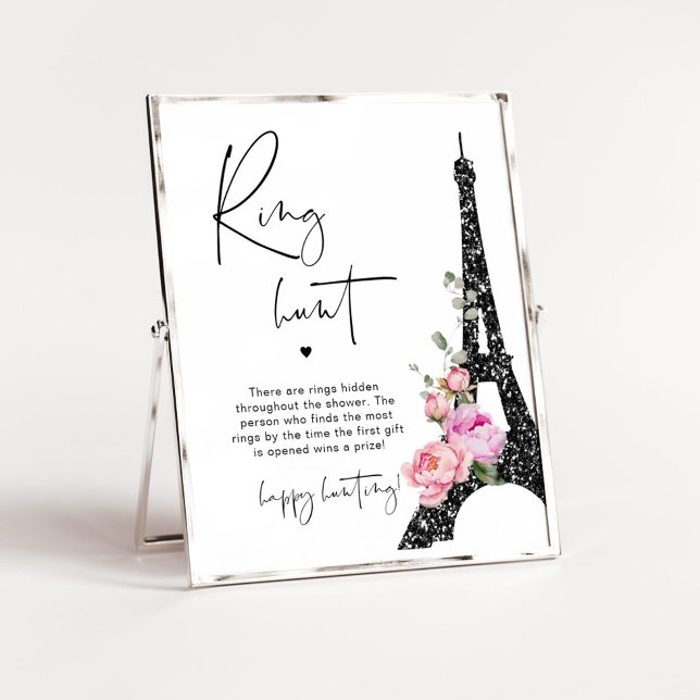 Eiffel tower Paris ring hunt bridal shower game Poster (Creator Uploaded)