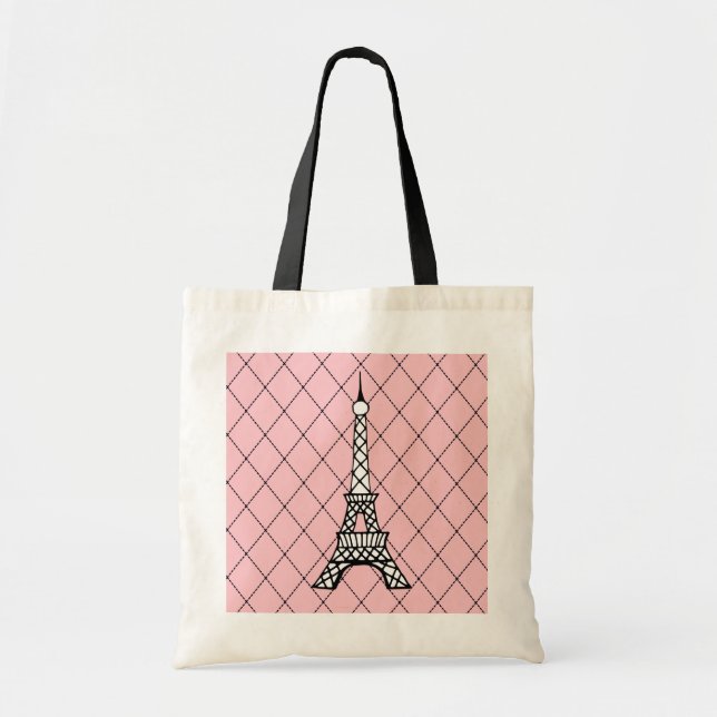 Eiffel Tower Paris School Tote Book Bag Gift (Front)