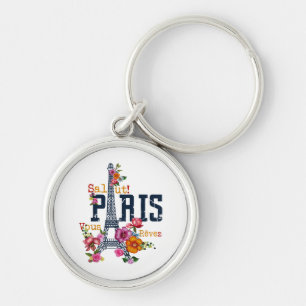Eiffel Tower Paris Shirt Salut Flowering Paris Fra Key Ring