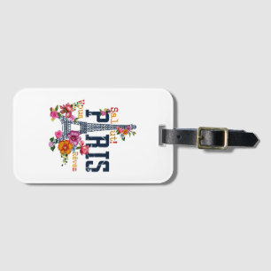 Eiffel Tower Paris Shirt Salut Flowering Paris Fra Luggage Tag
