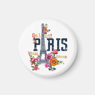 Eiffel Tower Paris Shirt Salut Flowering Paris Fra Magnet