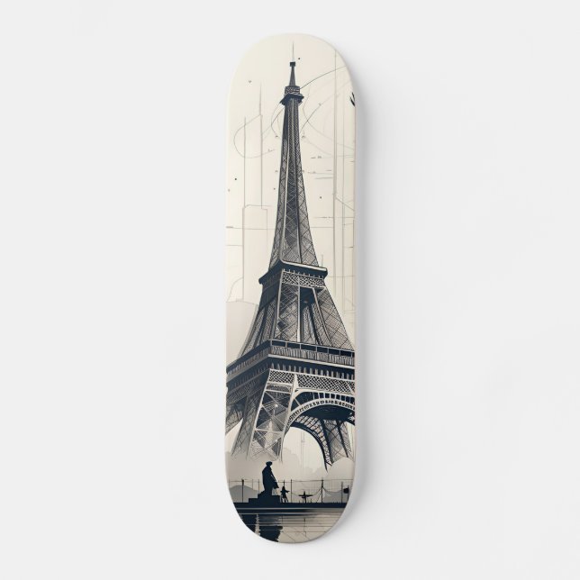 Eiffel Tower Paris Skateboard (Front)