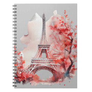 Eiffel Tower Paris Spiral Photo Notebook