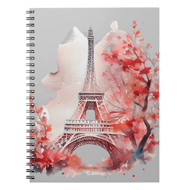 Eiffel Tower Paris Spiral Photo Notebook (Front)