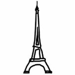 Eiffel Tower Paris Standing Photo Sculpture<br><div class="desc">Paris France . city of lights...  simple black and white stylised image of La Tour Eiffel</div>