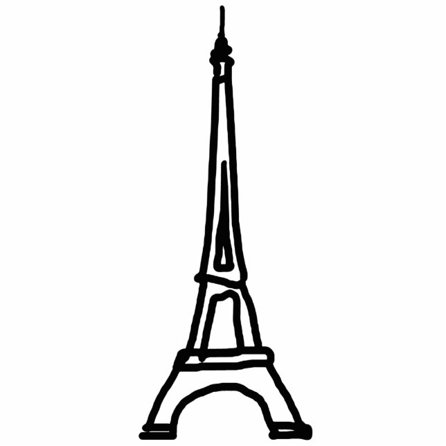 Eiffel Tower Paris Standing Photo Sculpture (Front)