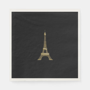 Eiffel Tower Paris Themed Party Paper Napkins