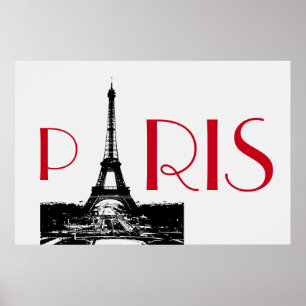 Eiffel Tower Paris Travel Poster