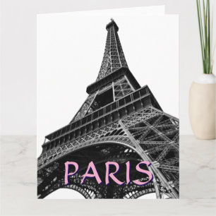 Eiffel Tower Paris Travel Vintage Retro Art Card