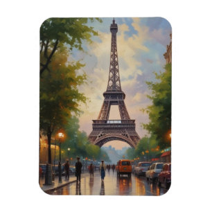 Eiffel Tower Paris Travel Vintage Retro Art Magnet
