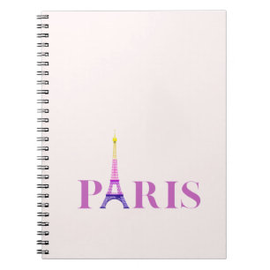 Eiffel Tower-Paris-Vibrant and Colorful- Notebook