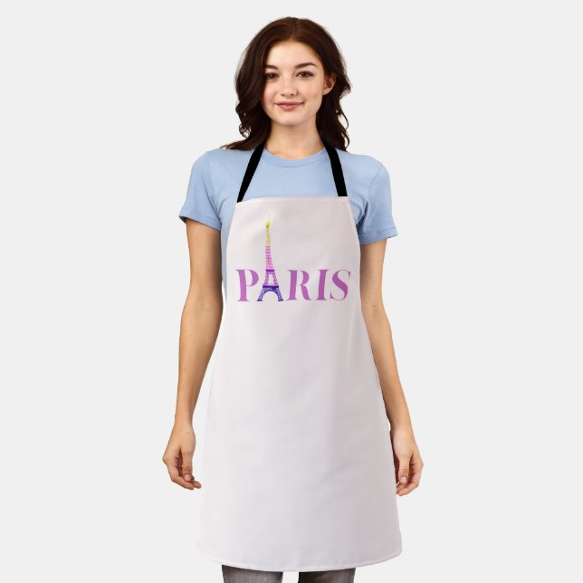 Eiffel Tower-Paris-Vibrant and Colourful- Apron (Worn)