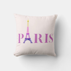 Eiffel Tower-Paris-Vibrant and Colourful- Cushion