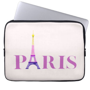 Eiffel Tower-Paris-Vibrant and Colourful- Laptop Sleeve