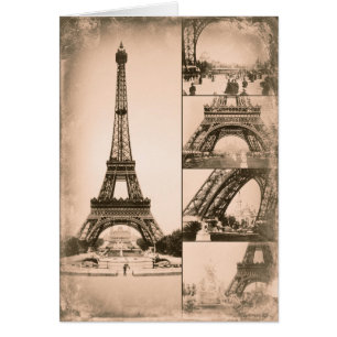 Eiffel Tower Paris Vintage Collage