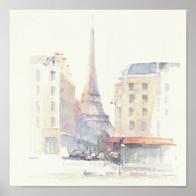 Eiffel Tower | Paris Watercolor Poster (Front)