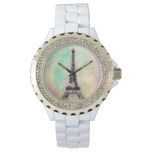 Eiffel Tower Pastel Yellow Watch