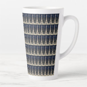 Eiffel Tower Pattern Latte Mug