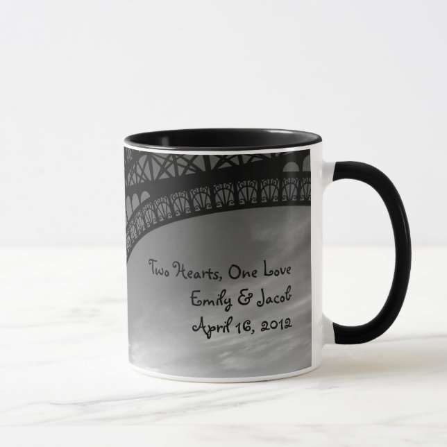 Eiffel Tower Personalised Bride & Groom Mug (Right)