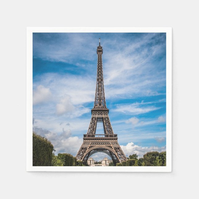 Eiffel tower photo napkin (Front)
