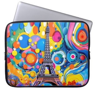 Eiffel Tower Pop Art Laptop Sleeves