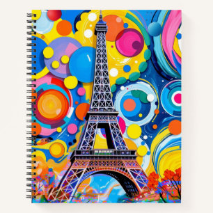 Eiffel Tower Pop Art Notebook