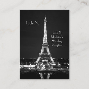 Eiffel Tower Reception Table cards