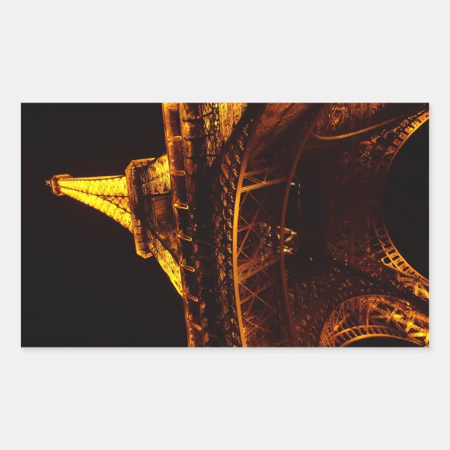 eiffel tower rectangular sticker (Front)