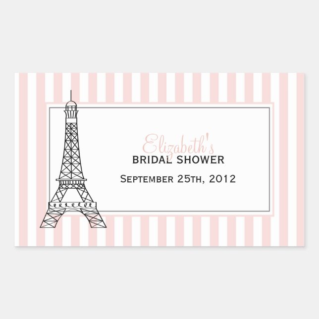 Eiffel Tower Rectangular Sticker (Front)