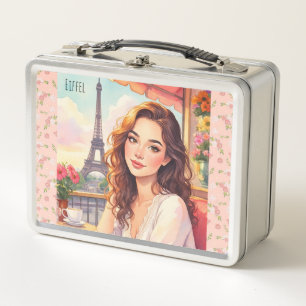 Eiffel Tower, Romantic Vacation Metal Lunchbox