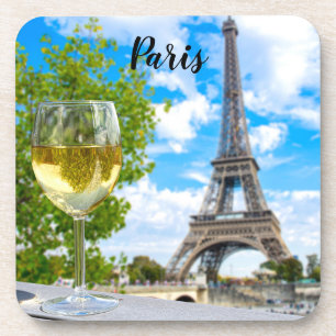 Eiffel tower shot glass coaster