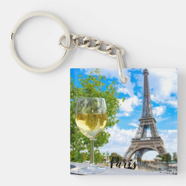 Eiffel tower shot glass key ring (Front)