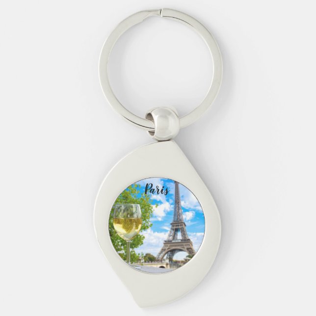 Eiffel tower shot glass key ring (Front)