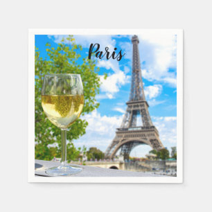 Eiffel tower shot glass napkin